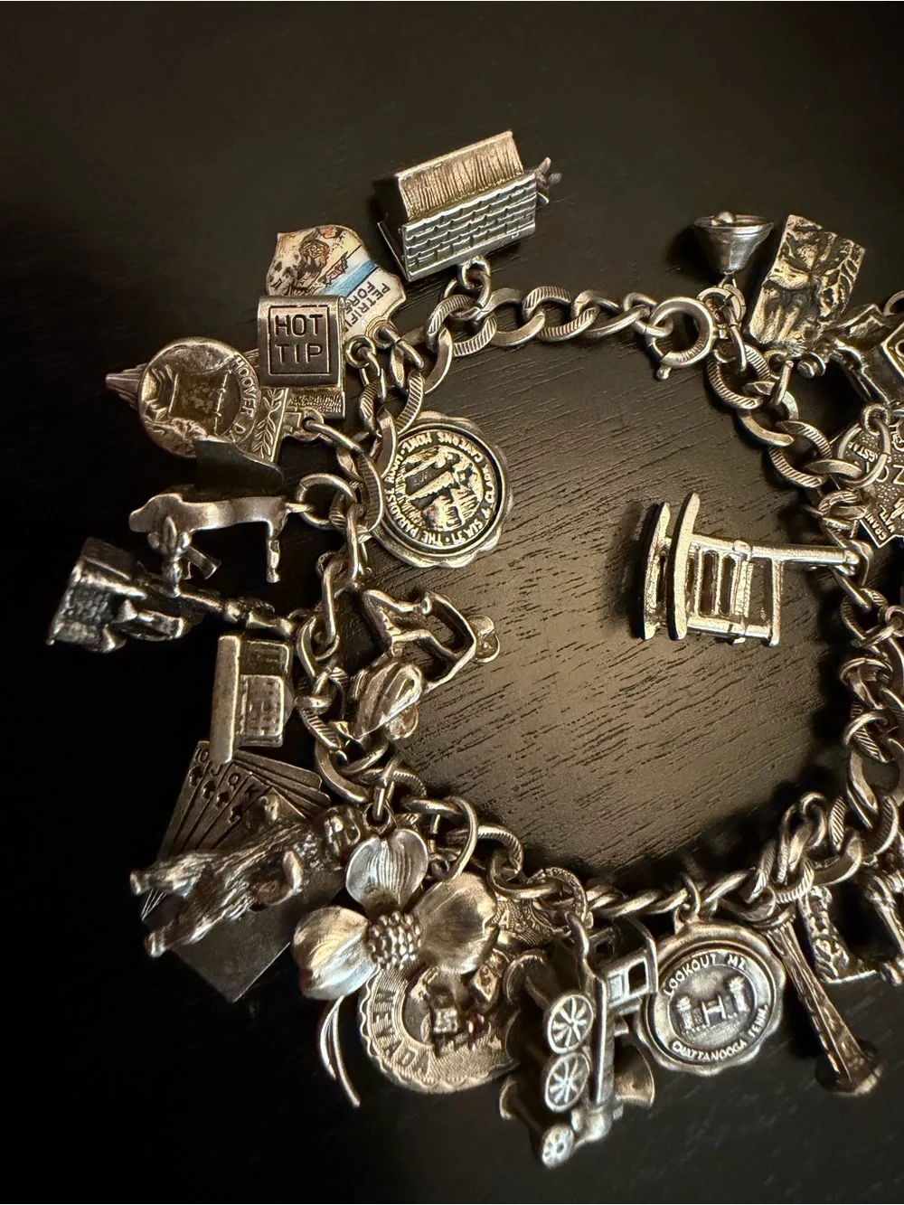 Sterling Silver Charm Bracelet in Silver - Classic Women Accessories